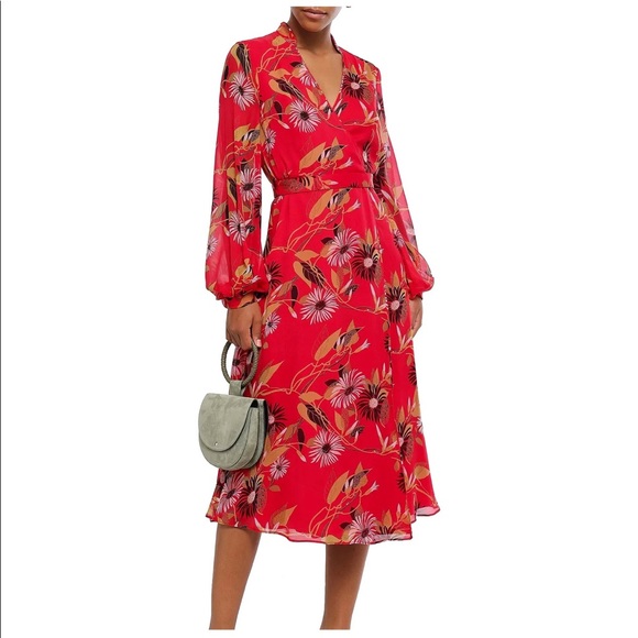 EQUIPMENT Andrese Floral Silk Wrap Dress | 8 | NEW - Picture 14 of 16